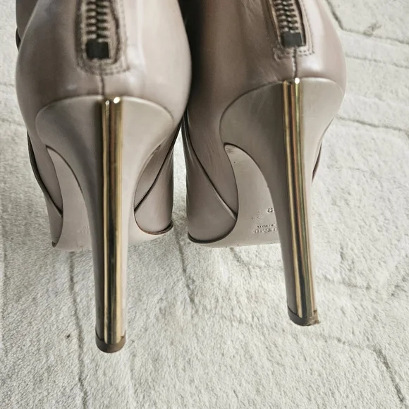 SOLD MIU MIU Heel Ankle Boots size 8 US / 39EUR Beige  Nude - Picture 10 of 16